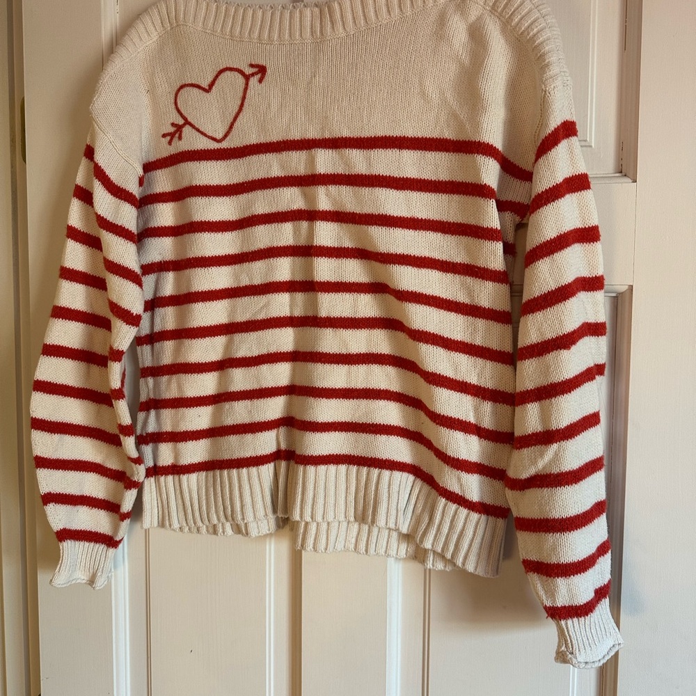 Striped Red and White Sweater